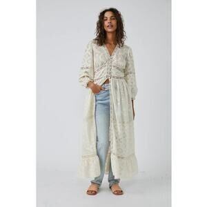 Free People's See Me At Sunset Robe in Neutral: XS